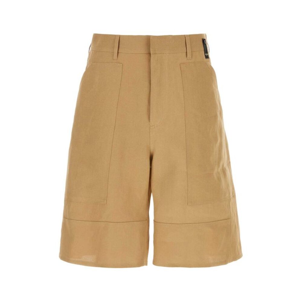 Fendi Men Camel Paper Bermuda Shorts